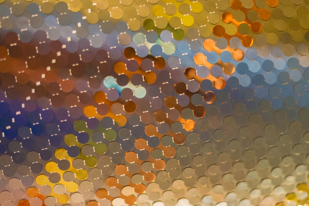 golden yellow and orange round interlocked pattern